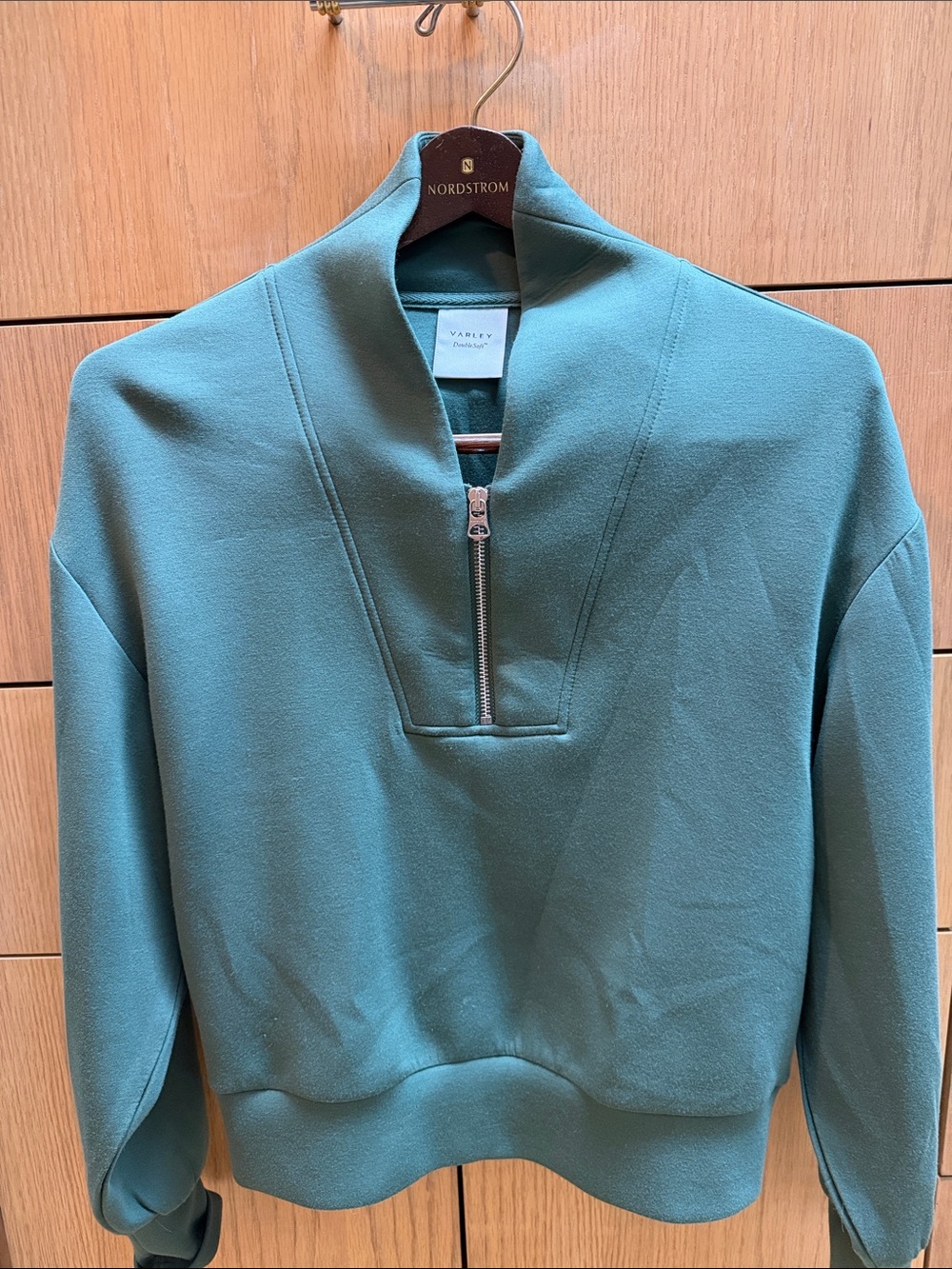 Varley Teal Half-Zip Pullover Sweatshirt